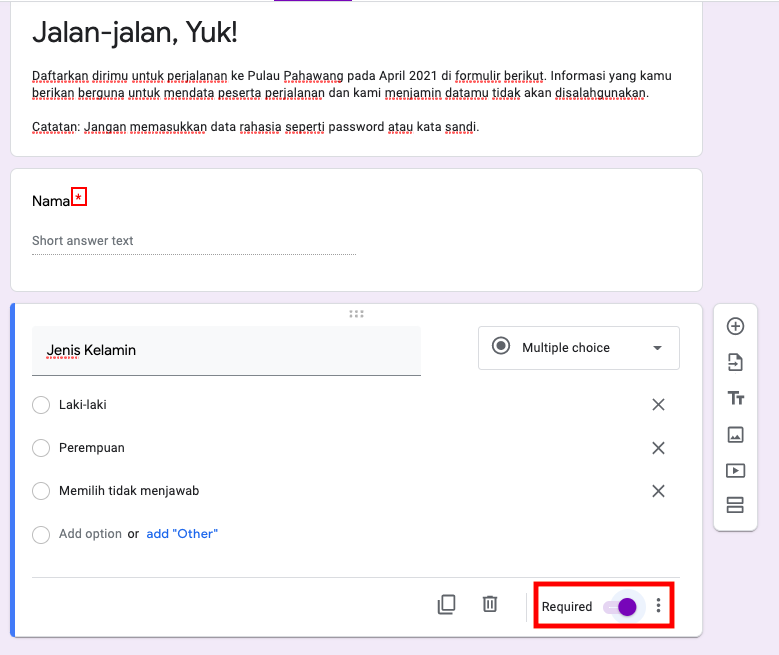 Detail Contoh Google Form Nomer 7