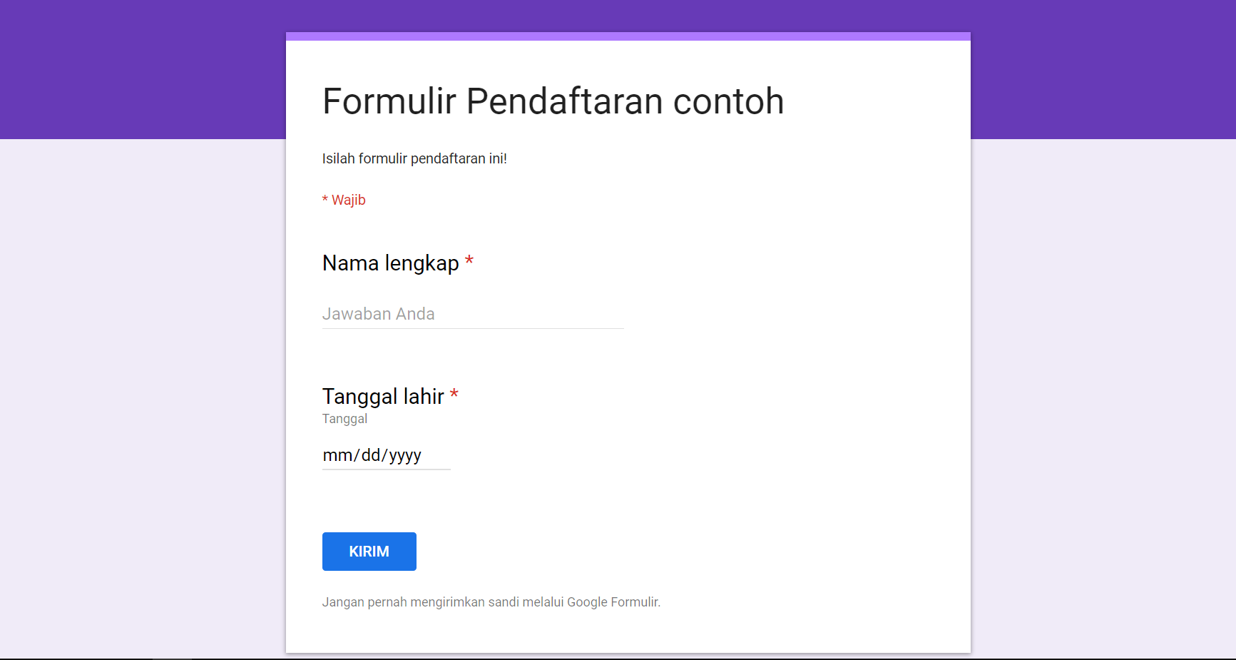 Detail Contoh Google Form Nomer 9