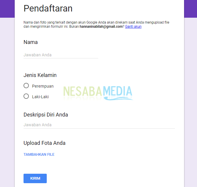 Detail Contoh Google Form Pendaftaran Nomer 11