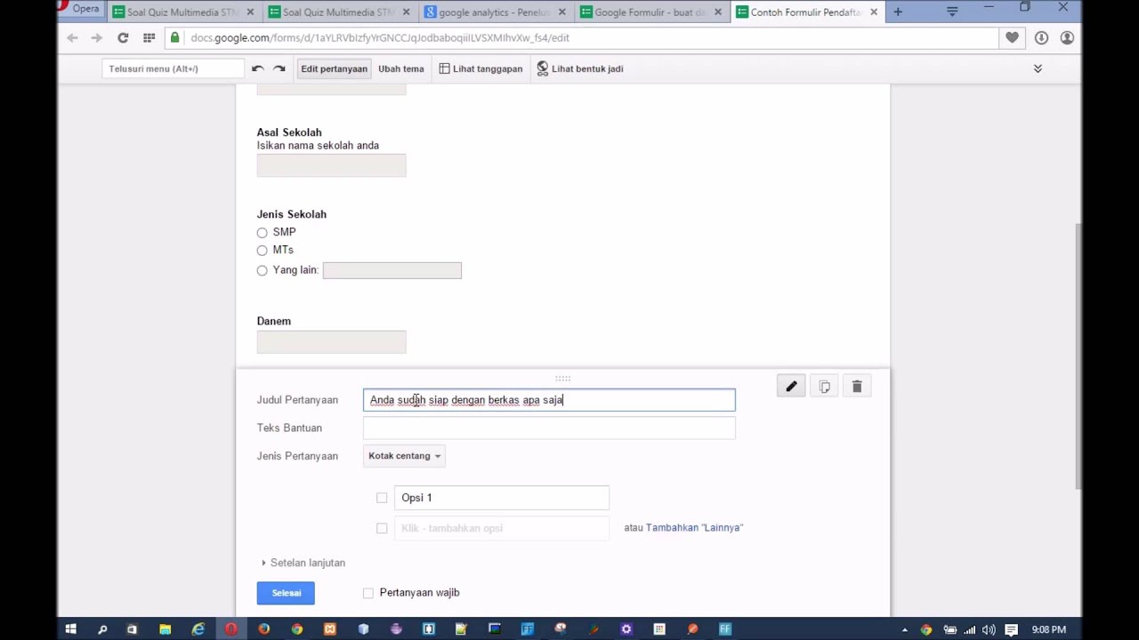 Detail Contoh Google Form Pendaftaran Nomer 9