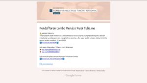 Detail Contoh Google Form Pendaftaran Lomba Nomer 40