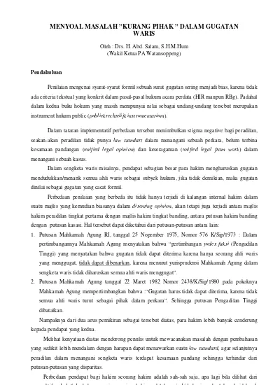 Detail Contoh Gugatan Waris Nomer 39