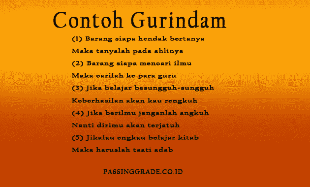 Detail Contoh Gurindam Agama Nomer 3