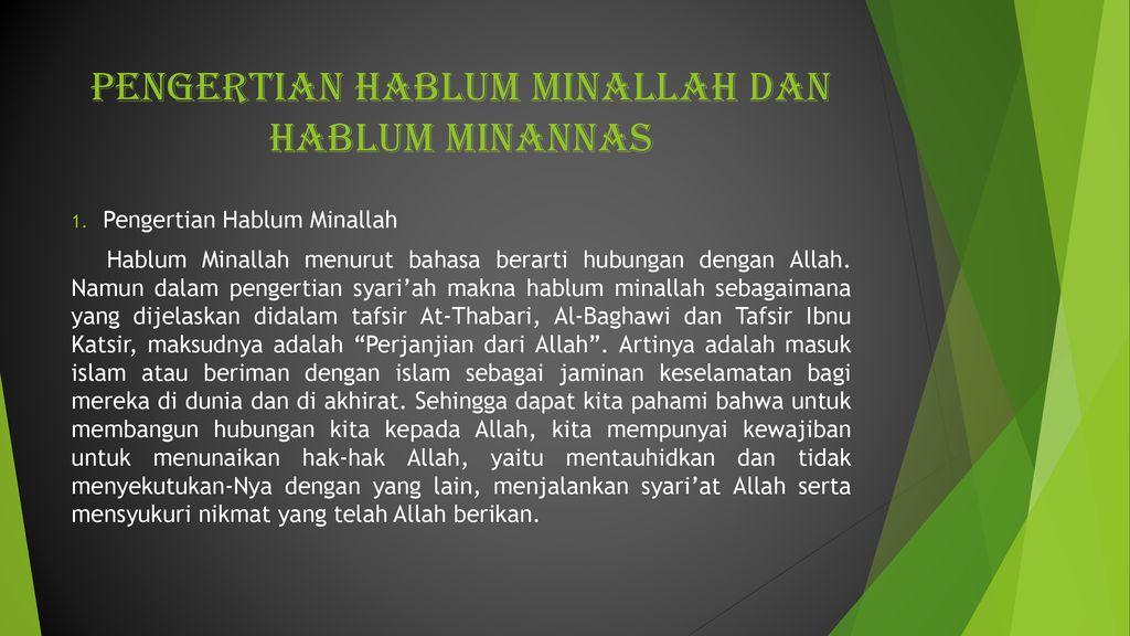 Detail Contoh Hablum Minallah Nomer 13