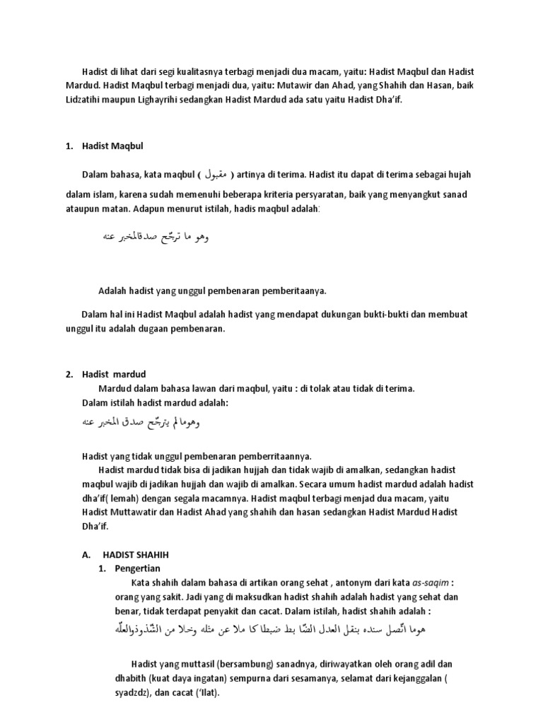 Detail Contoh Hadits Hasan Pendek Nomer 37