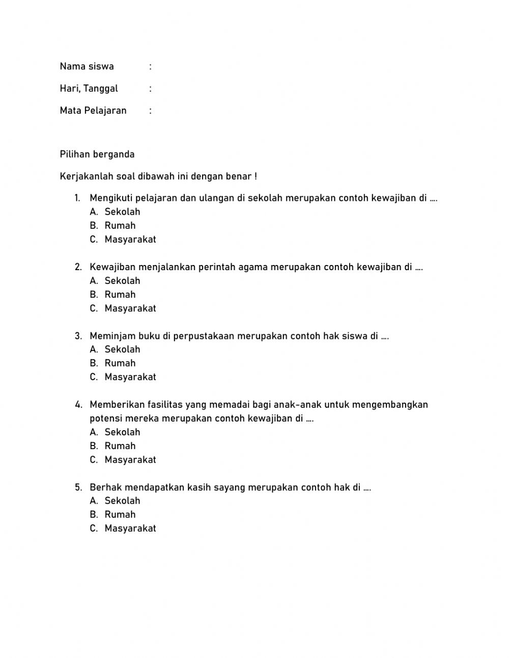 Detail Contoh Hak Di Sekolah Nomer 11