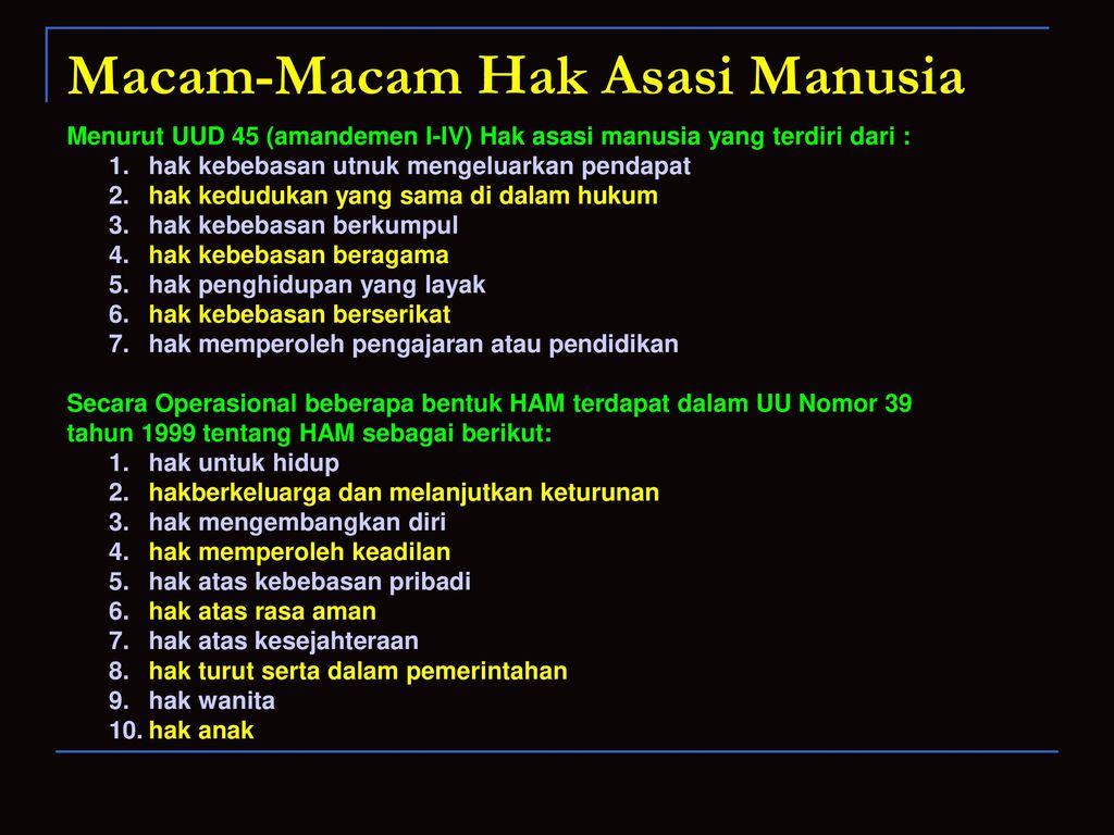 Detail Contoh Hak Mengembangkan Diri Nomer 21