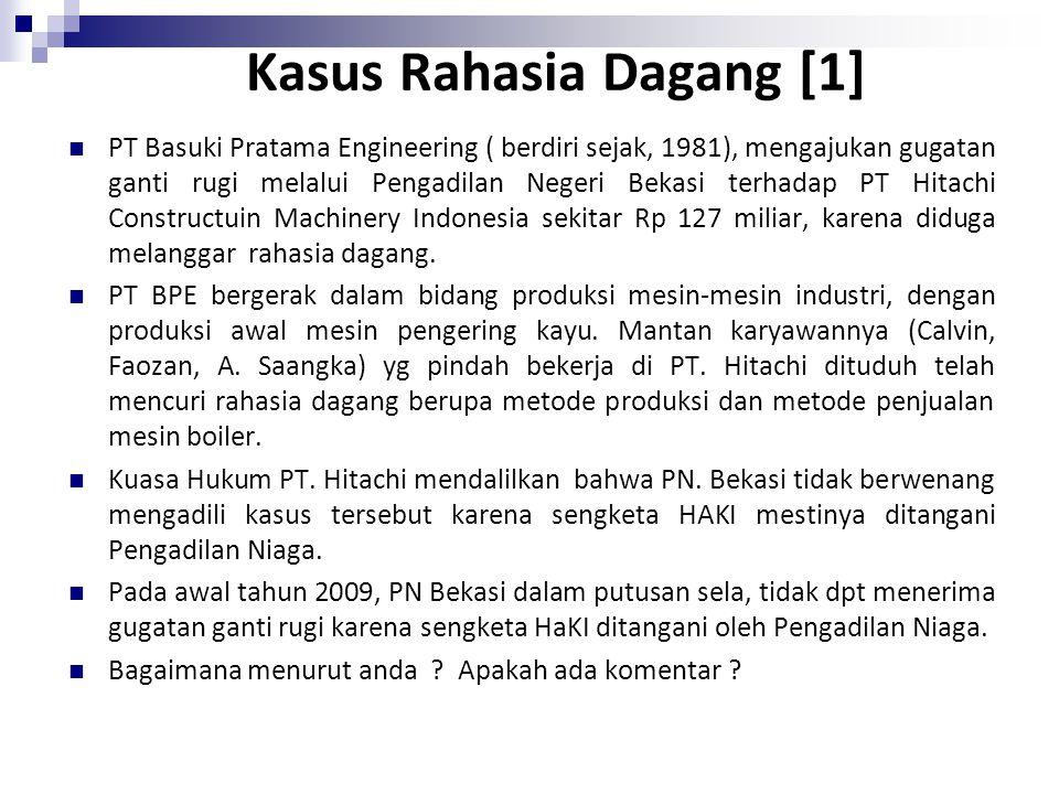 Detail Contoh Hak Rahasia Dagang Nomer 24