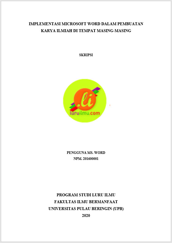 Detail Contoh Halaman Judul Karya Ilmiah Nomer 11