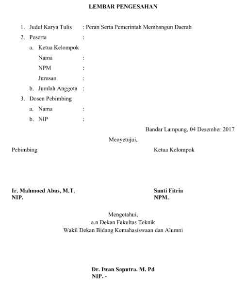 Detail Contoh Halaman Pengesahan Nomer 27