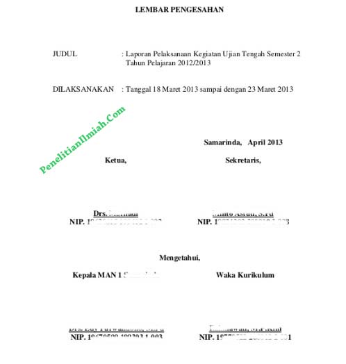 Detail Contoh Halaman Pengesahan Karya Ilmiah Nomer 12