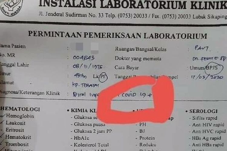 Detail Contoh Hasil Cek Darah Positif Dbd Nomer 2
