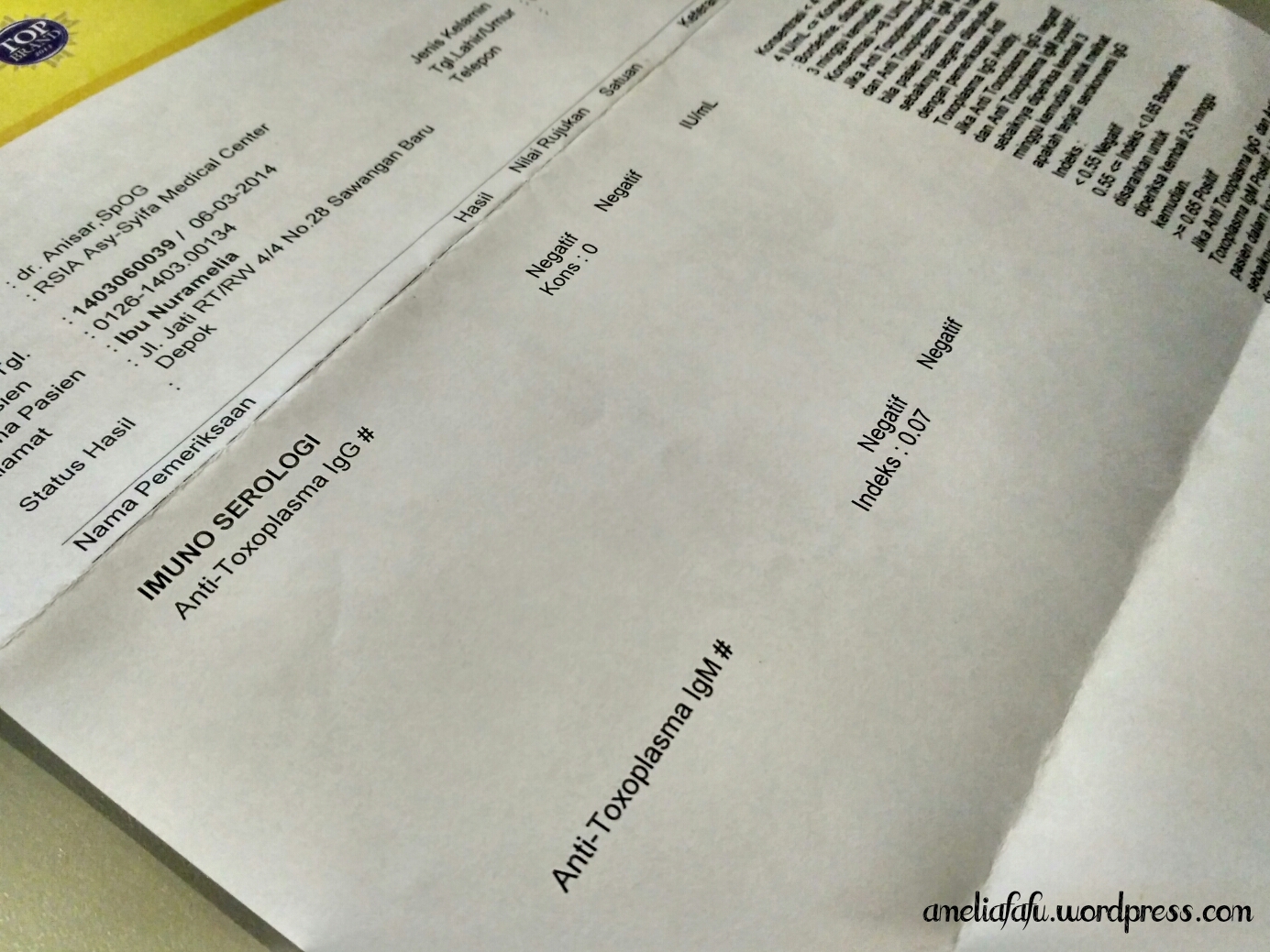 Detail Contoh Hasil Cek Darah Positif Dbd Nomer 16