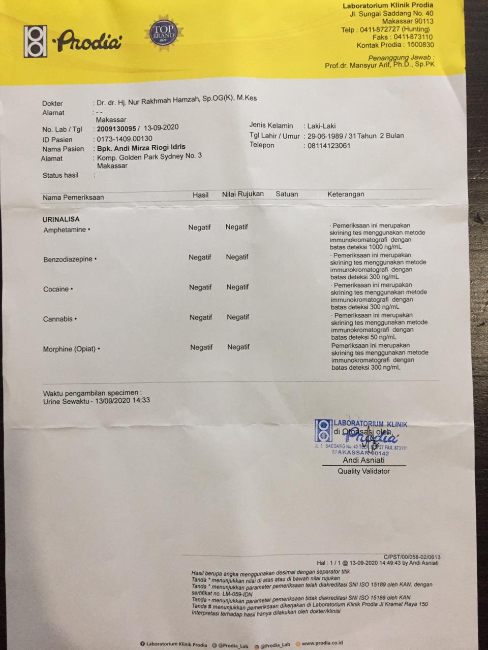 Detail Contoh Hasil Lab Prodia Nomer 4