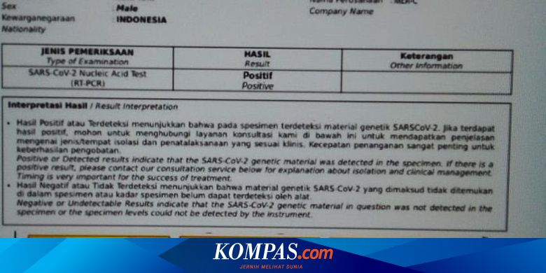 Detail Contoh Hasil Swab Test Nomer 22