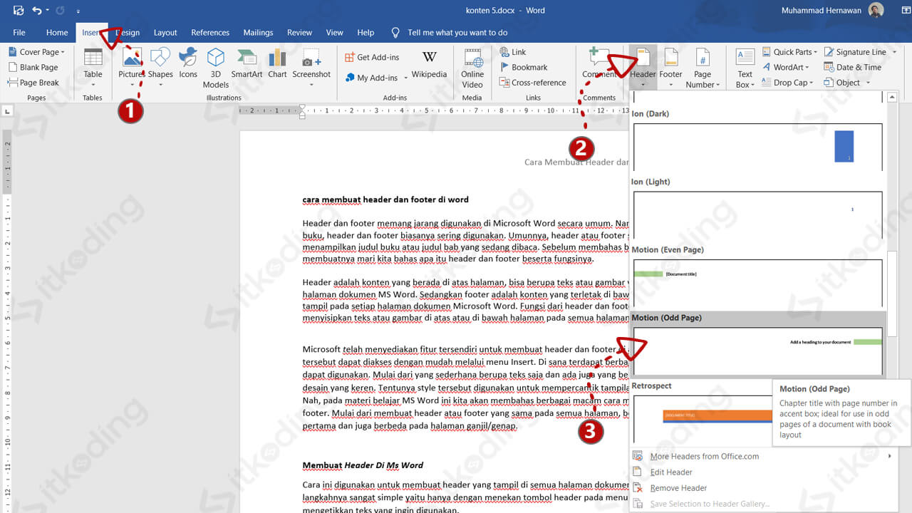 Detail Contoh Header Footer Nomer 12