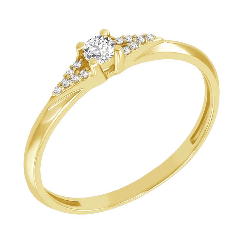 Detail Goldener Ring Mit Diamant Nomer 13