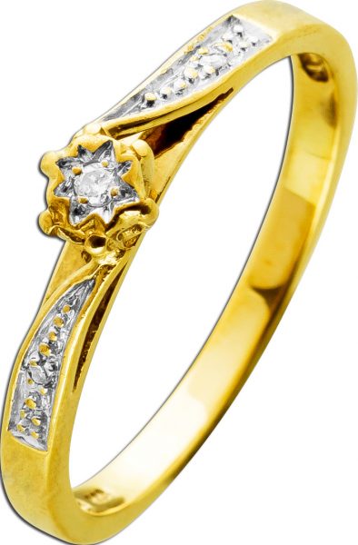 Detail Goldener Ring Mit Diamant Nomer 29