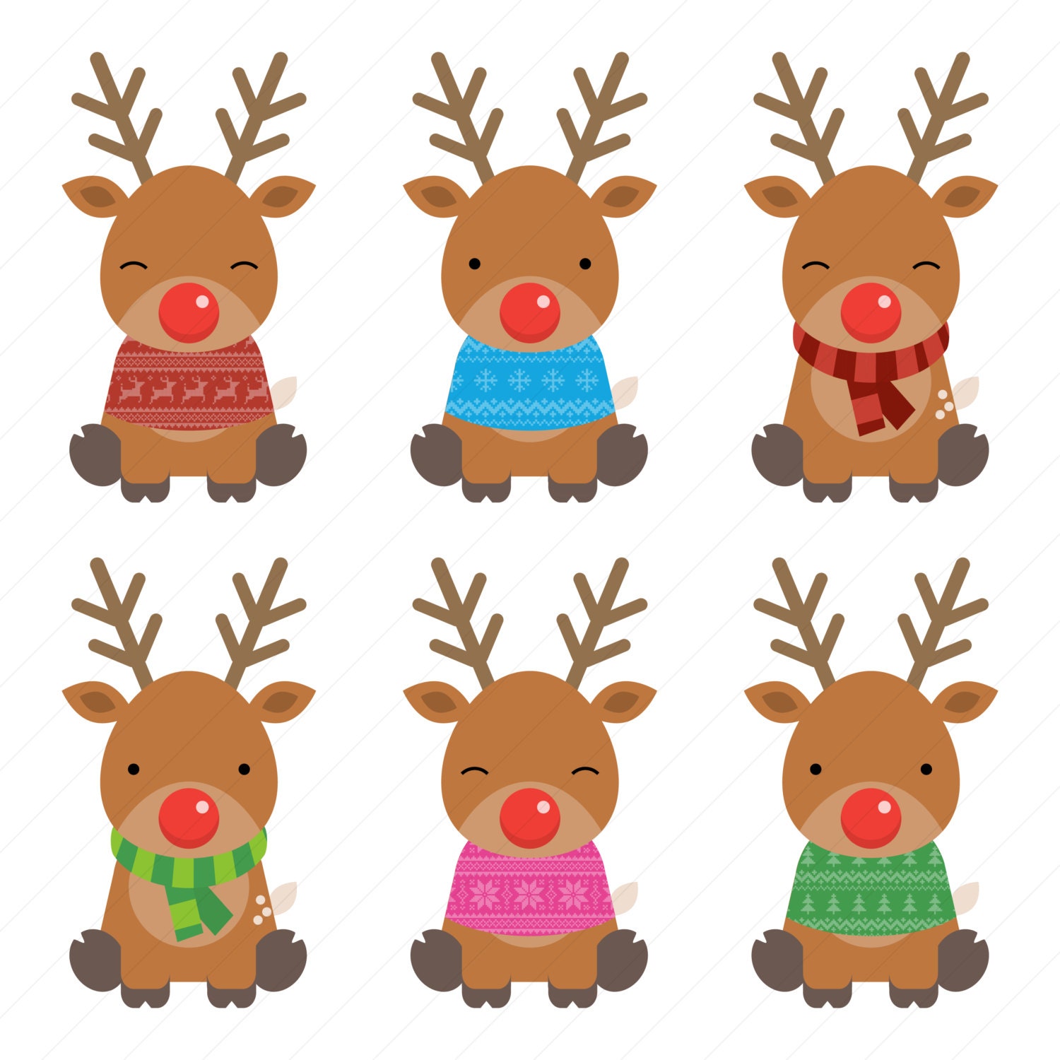 Detail Reindeer Clipart Nomer 6