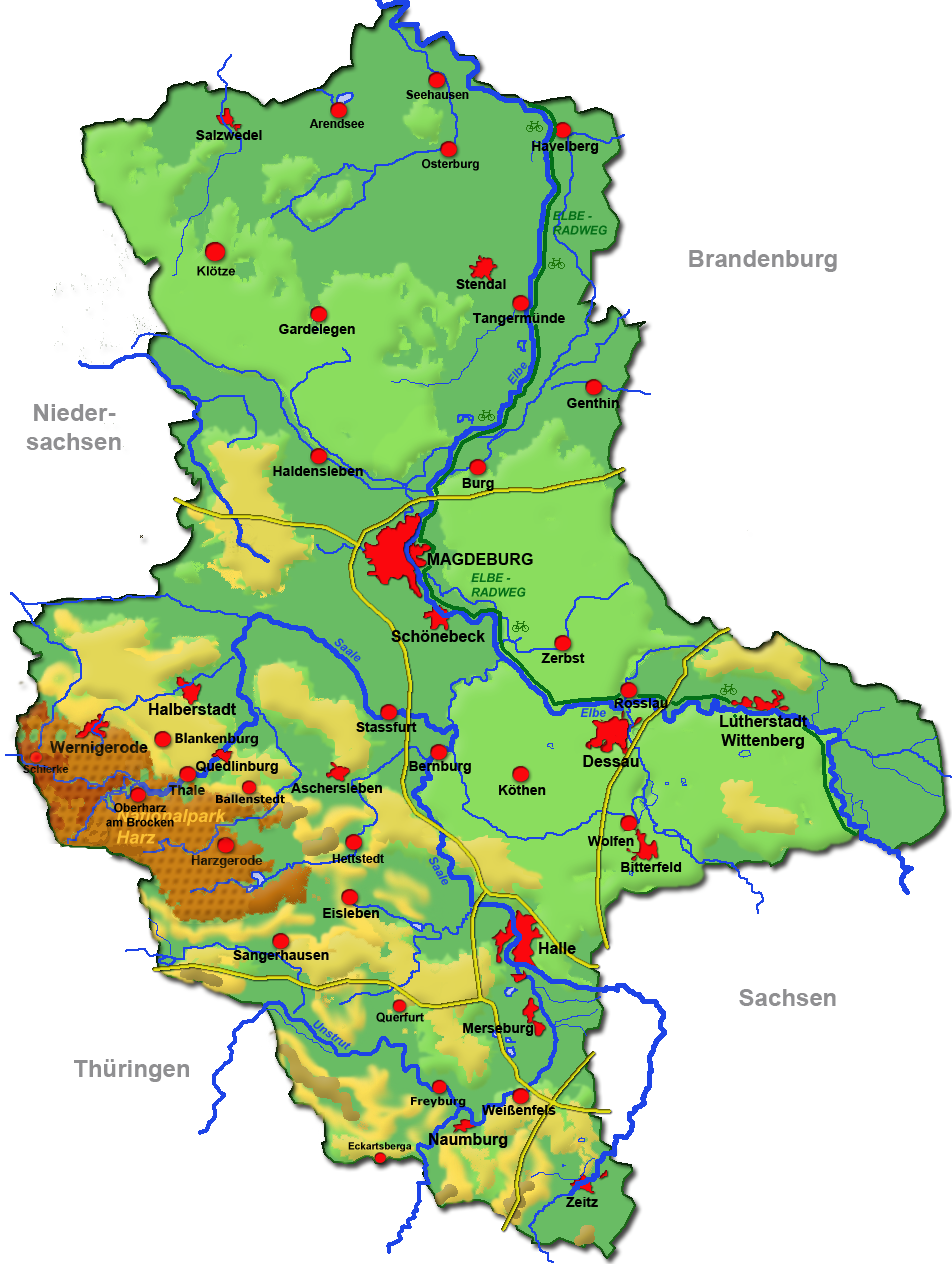 Detail Sachsen Anhalt Karte Deutschland Nomer 7