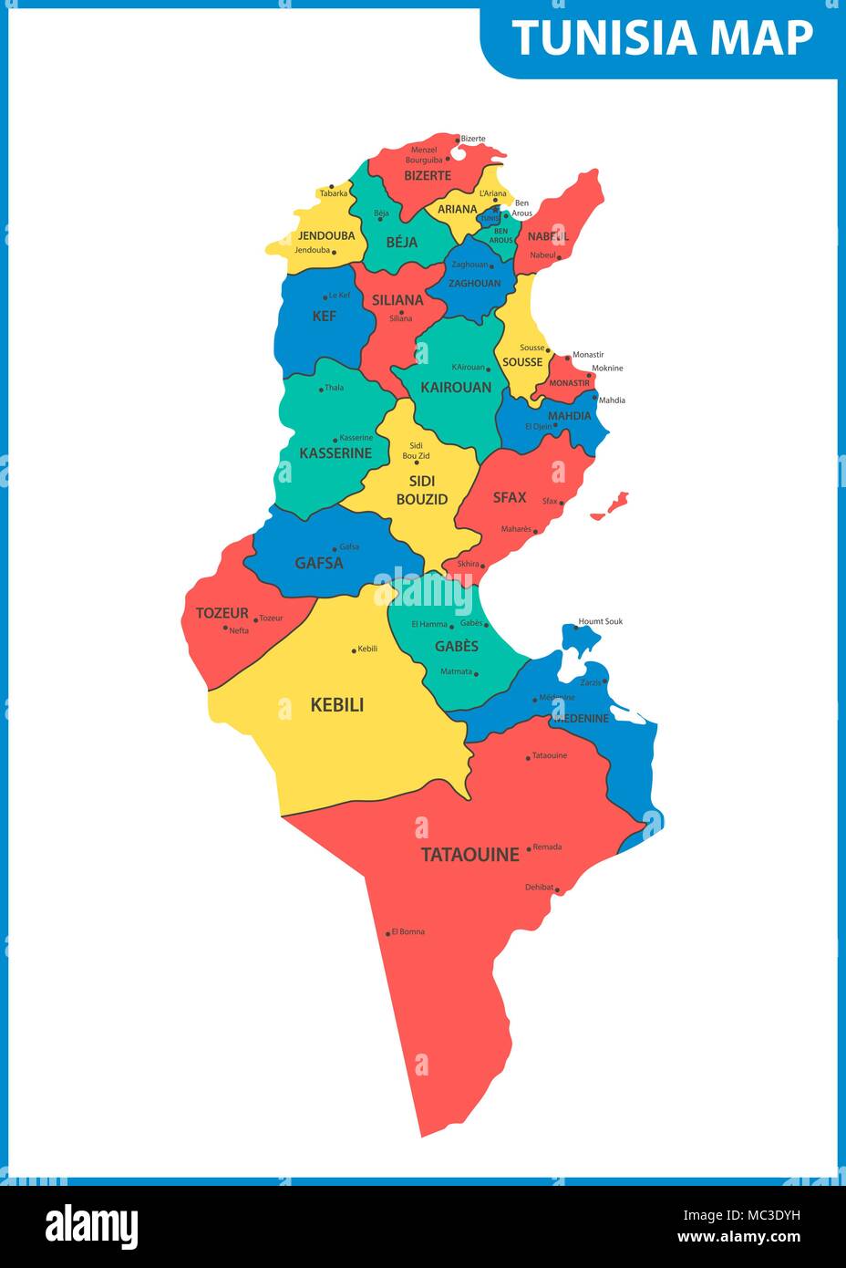 Tunesien Auf Karte - KibrisPDR