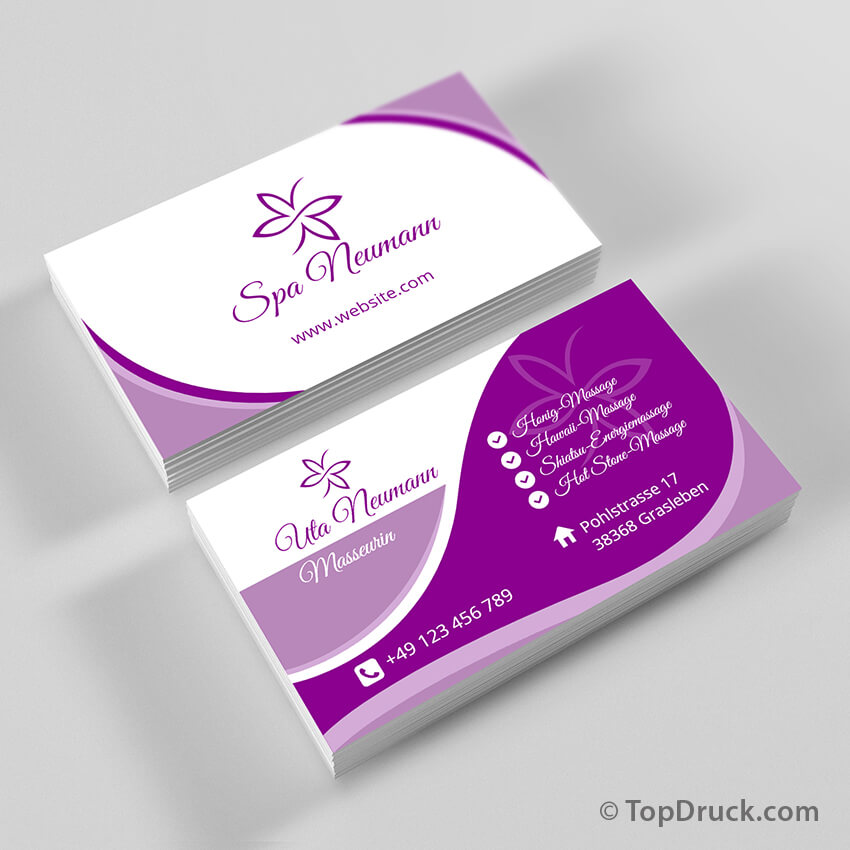 Detail Visitenkarte Beauty Salon Nomer 2