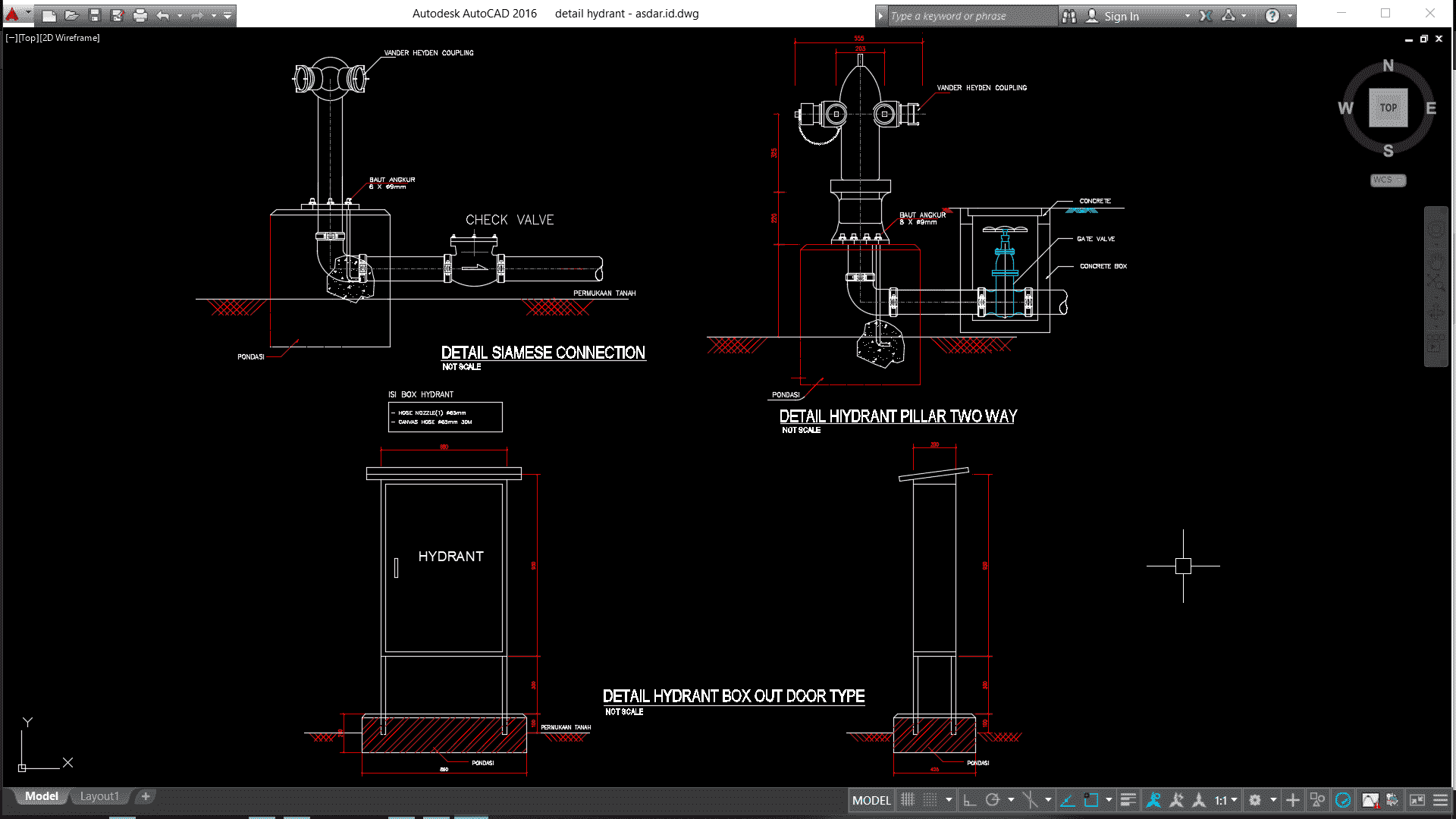 Detail Gambar Hidran Umum Dwg Nomer 11