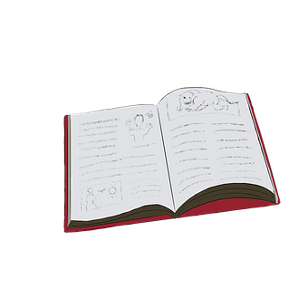 Detail Offenes Buch Malen Nomer 12