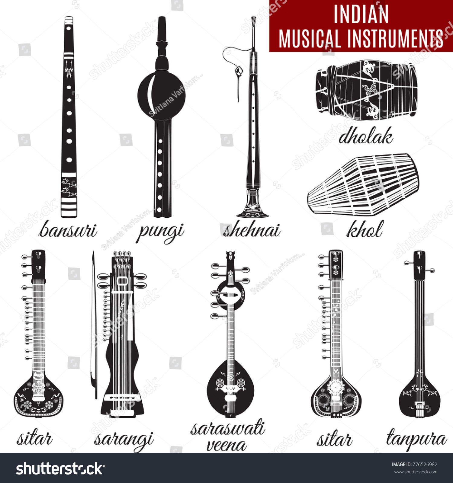 Detail Gambar Hitam Puth Alat Musik Dari India H Nomer 7