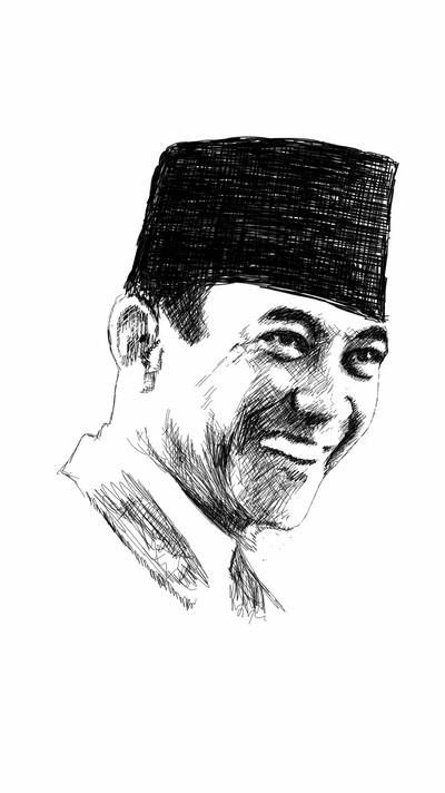 Detail Gambar Hitam Putih Bung Karno Nomer 16