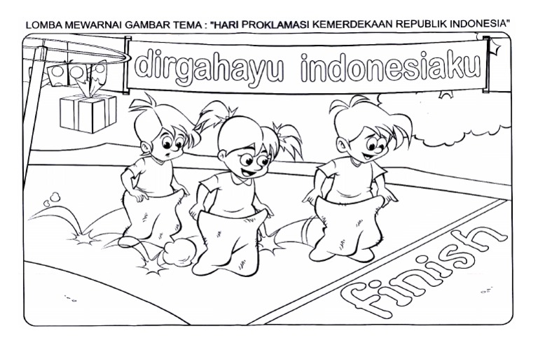 Detail Gambar Hitam Putih Untuk Lomba Mewarnai Nomer 23