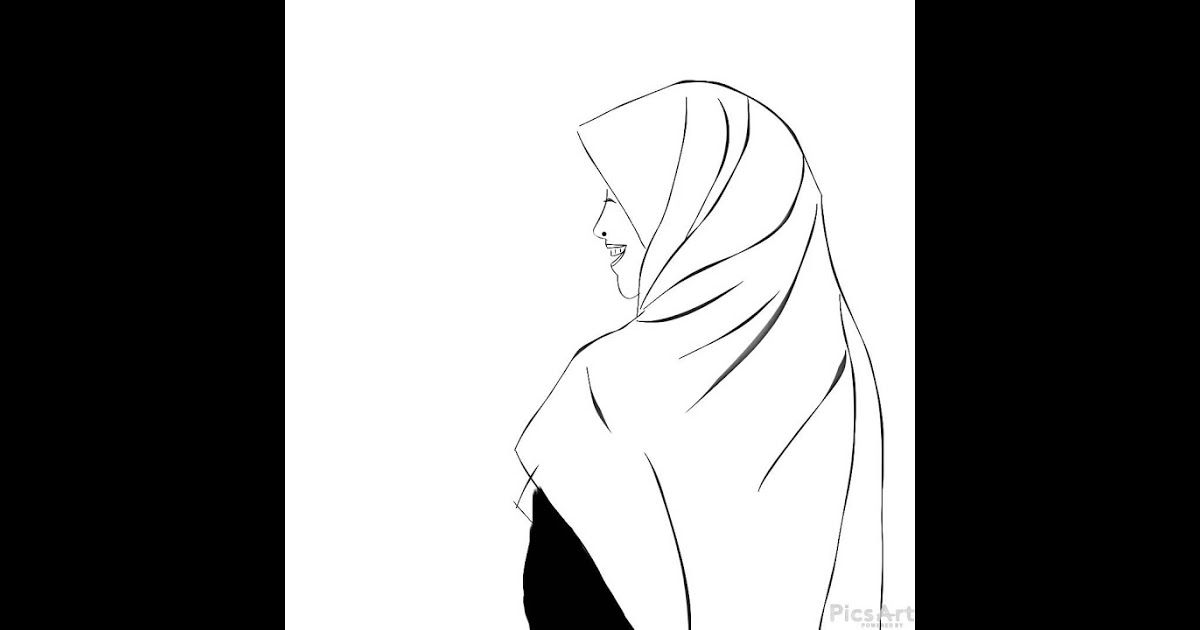 Detail Gambar Hitam Putih Wanita Berhijab Nomer 35