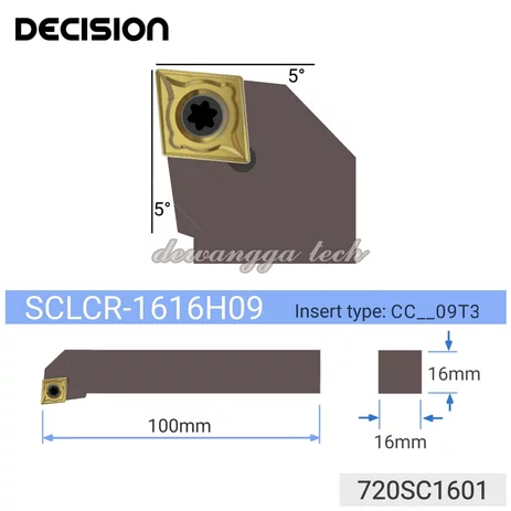 Detail Gambar Holder Pahat Bubut Type Sdjcr 1212 F Nomer 39