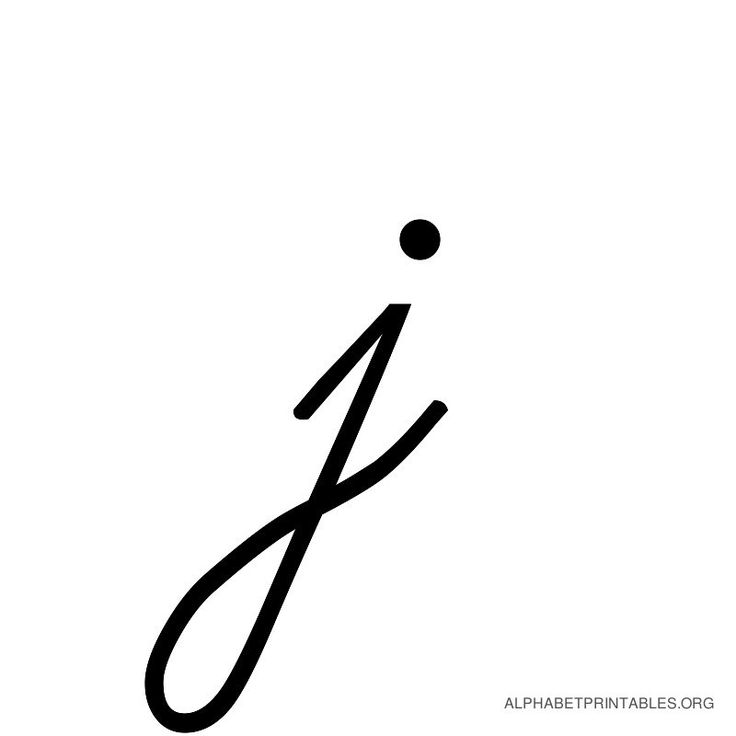 Detail J In Schreibschrift Nomer 6