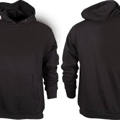 Detail Gambar Hoodie Hitam Polos Depan Belakang Nomer 16