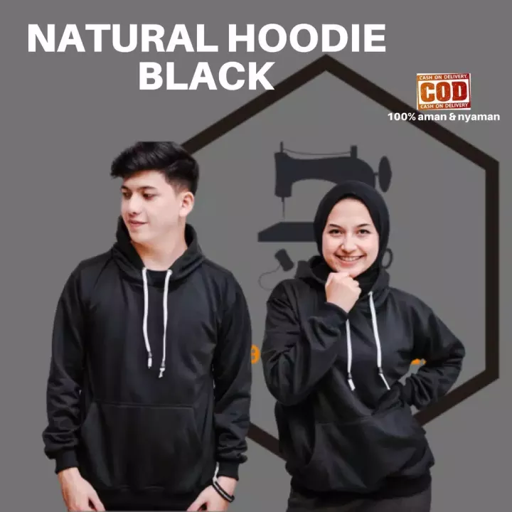 Detail Gambar Hoodie Polos Hitam Nomer 46