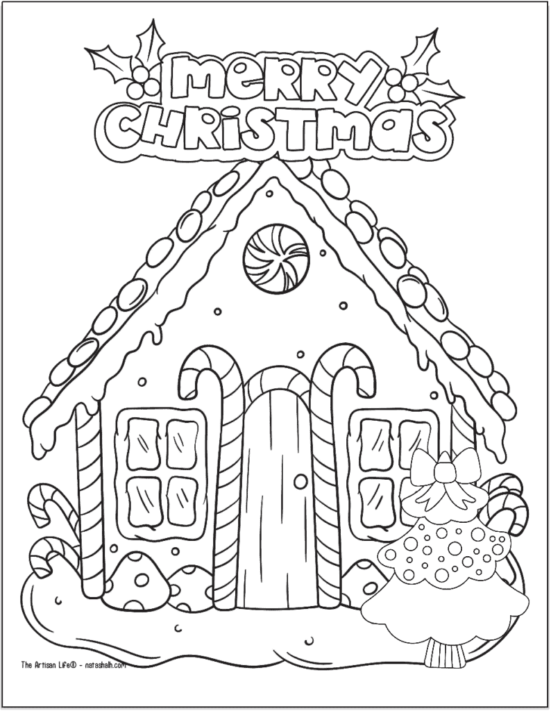 Detail Gambar House Coloring Chrismas Pages Nomer 23