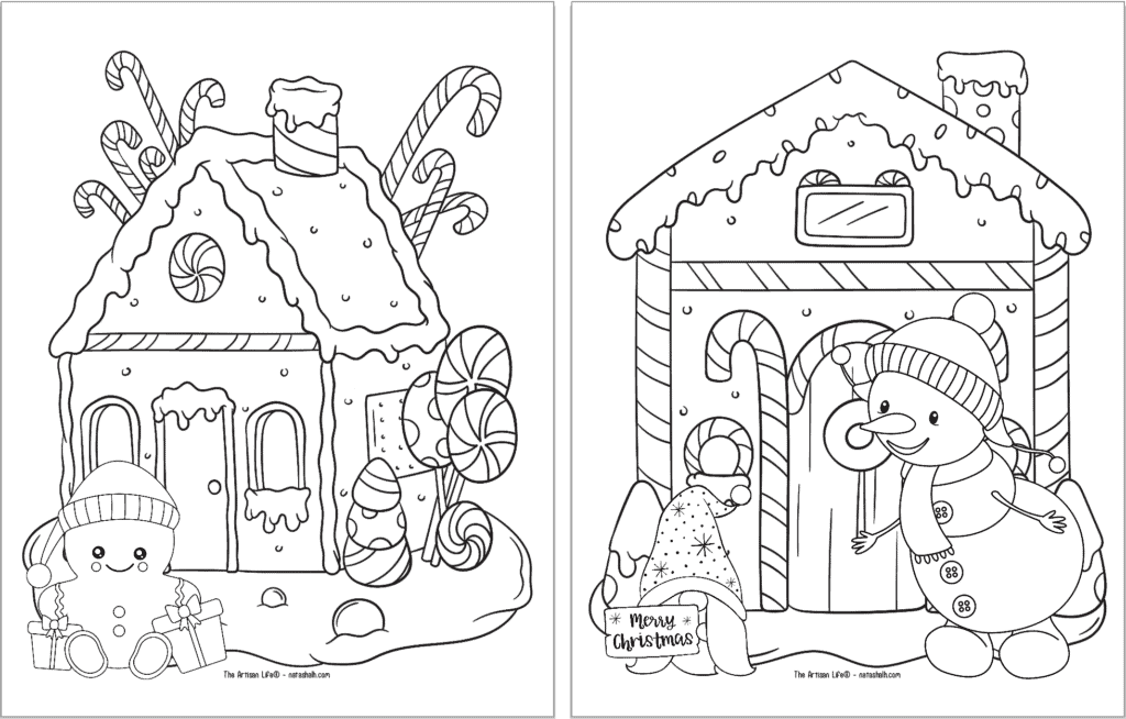 Detail Gambar House Coloring Chrismas Pages Nomer 47