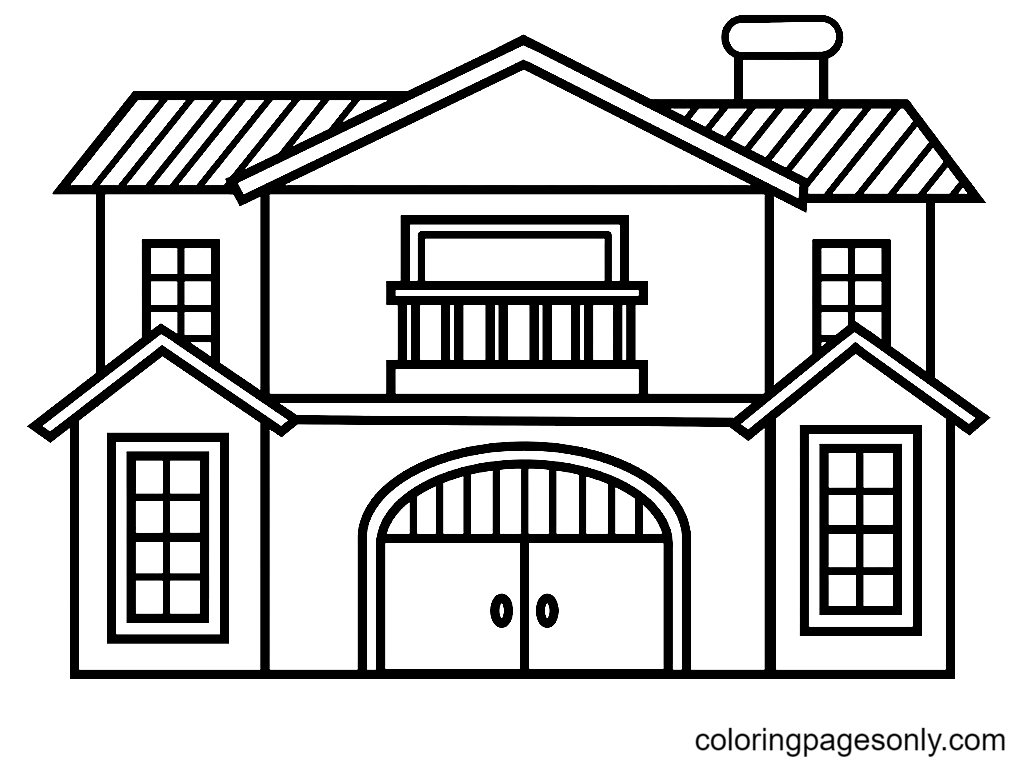 Detail Gambar House Coloring Pages Nomer 18