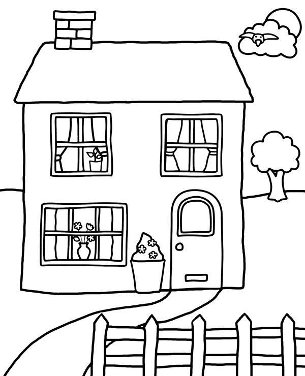 Detail Gambar House Coloring Pages Nomer 26
