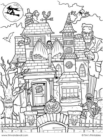 Detail Gambar House Coloring Pages Nomer 29