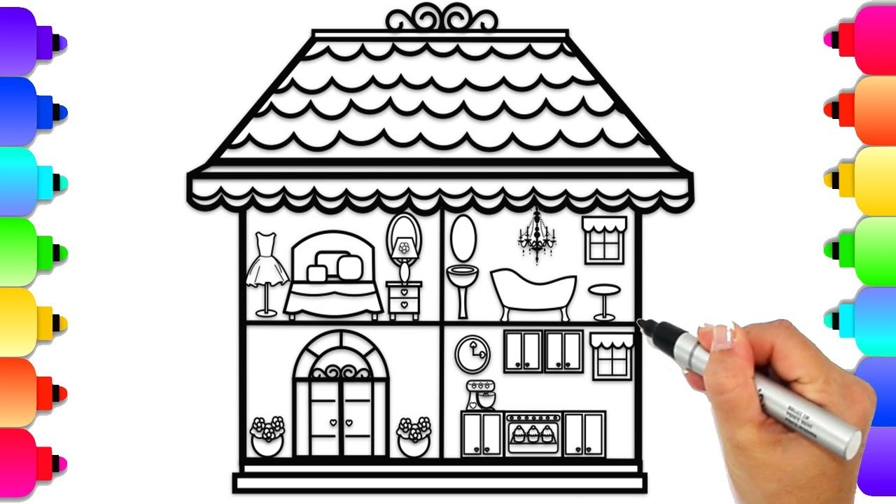 Detail Gambar House Coloring Pages Nomer 41