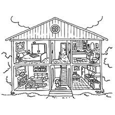 Detail Gambar House Coloring Pages Nomer 44