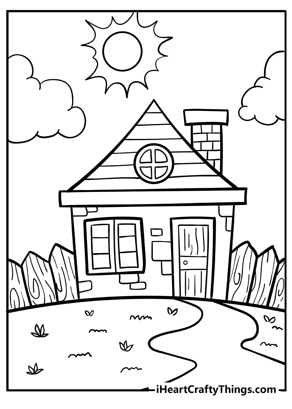 Detail Gambar House Coloring Pages Nomer 7