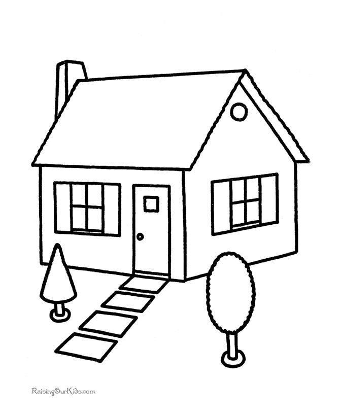 Detail Gambar House Coloring Pages Nomer 10