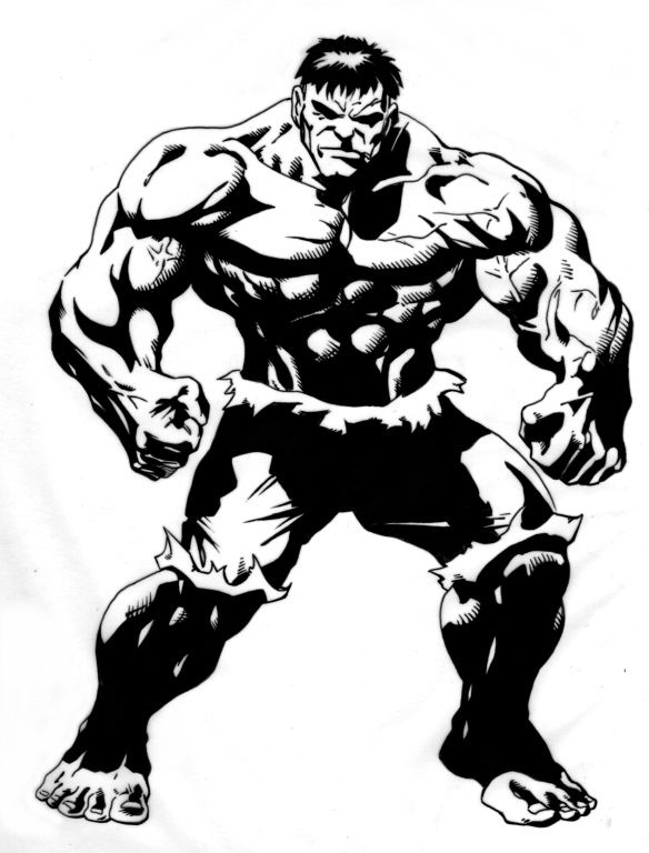 Detail Gambar Hulk Hitam Putih Nomer 15