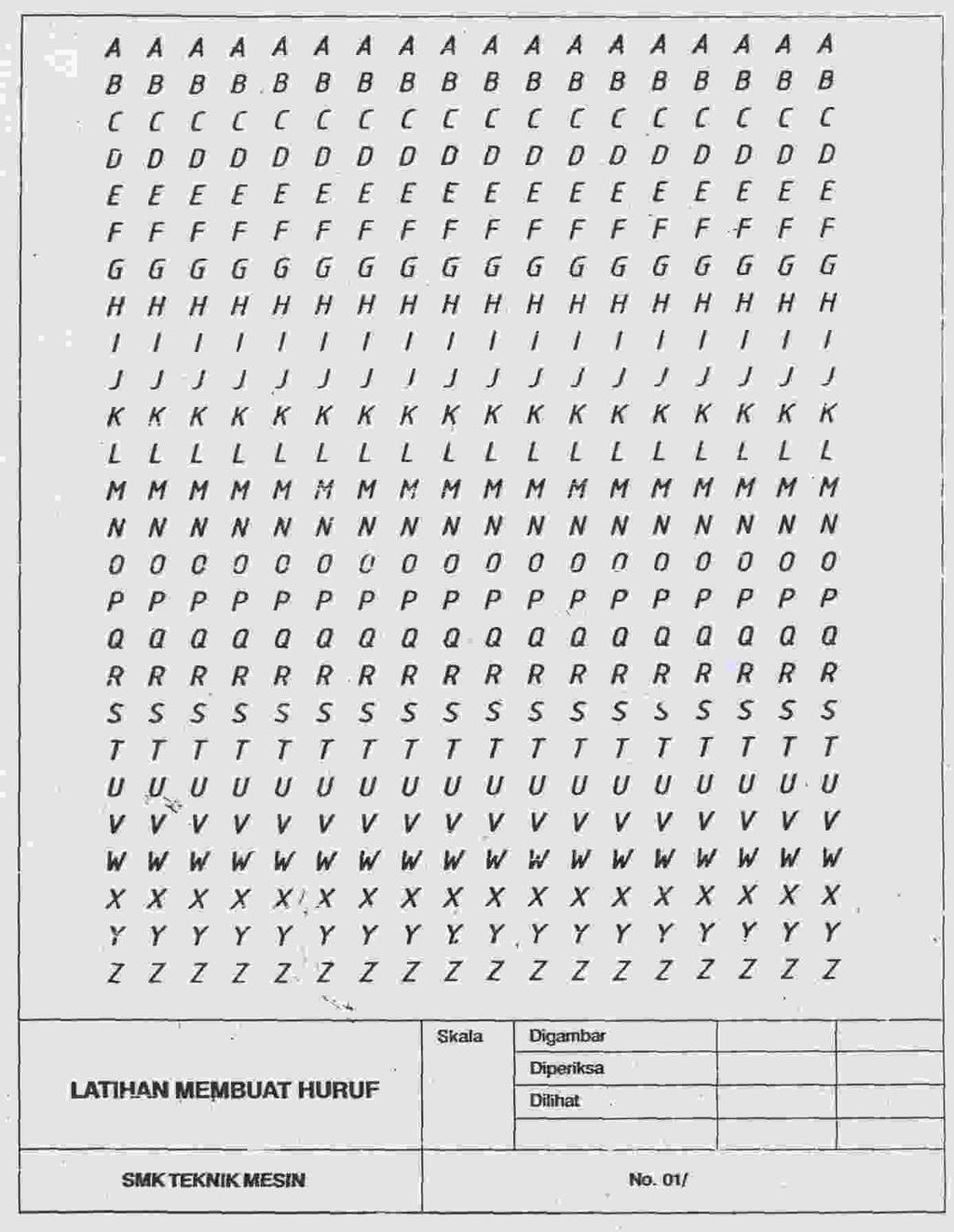 Detail Gambar Huruf Teknik Nomer 32