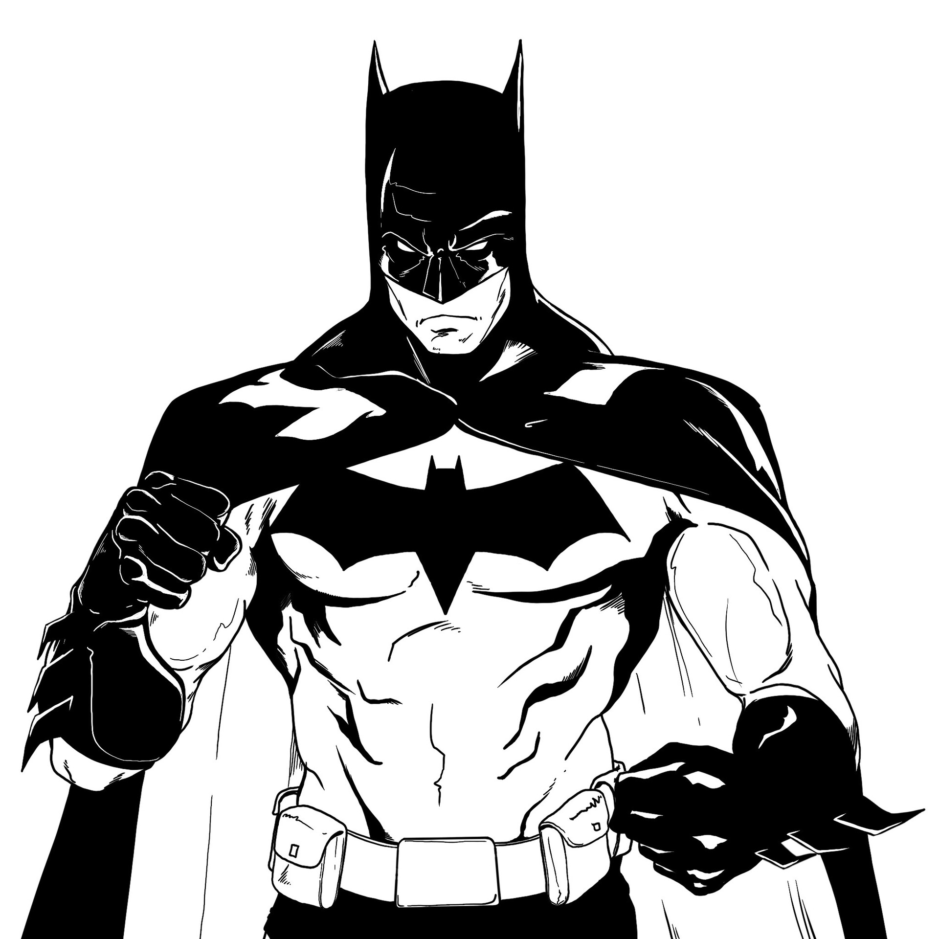 Detail Batman Line Art Nomer 5