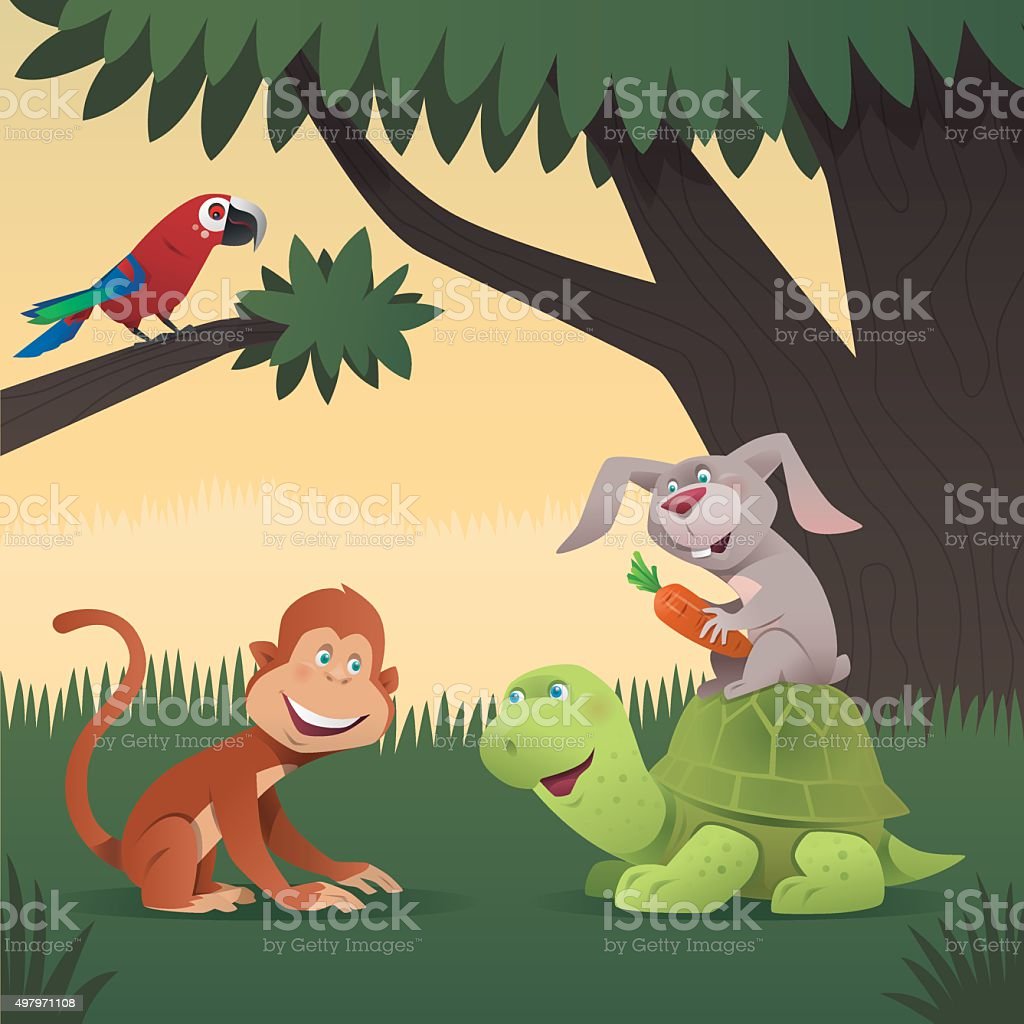 Detail Gambar Hutan Monyet Dan Kura Kura Animasi Nomer 30