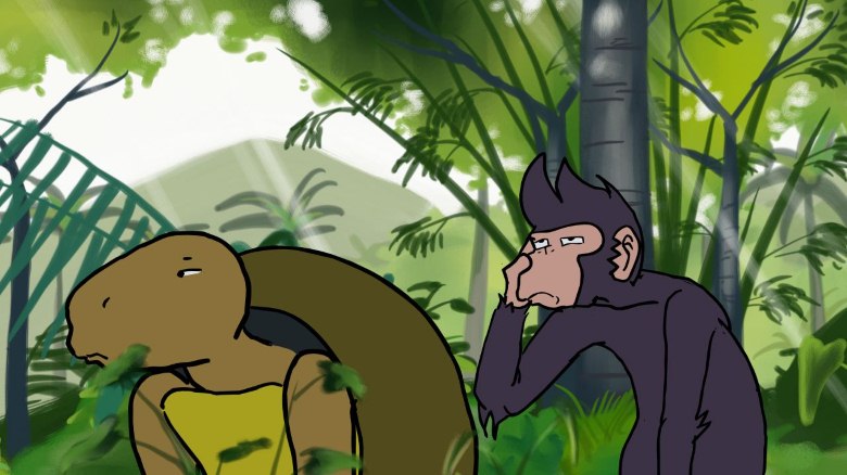 Detail Gambar Hutan Monyet Dan Kura Kura Animasi Nomer 6